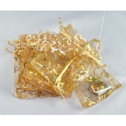 5cm x 7cm||8x Pochettes cadeaux en "organza" : 8