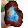Pendentif Géode Agate druzy bleue XXL – 92 mm – 62 g