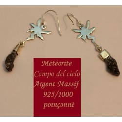 Boucles d’Oreilles Météorite Campo del Cielo Argent 925