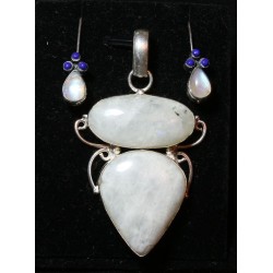 Parure Pierre de Lune et Lapis Lazuli – Argent 925