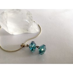  cristal bombardé d'Or||Pendentif en Aqua Aura