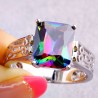 Bague Topaze Mystique Arc-en-Ciel – Argent Massif 925