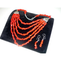 Collier de chips de corail rouge