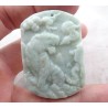 Pendentif 100% Tigre de Chine Lantian jade jadeite sculpté  Dragon