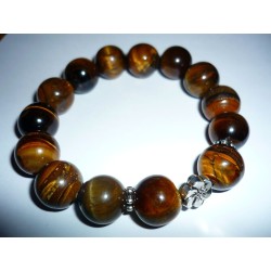 Bracelet Œil de Tigre Naturel 14 mm