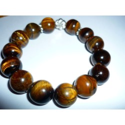 Bracelet Œil de Tigre Naturel 14 mm
