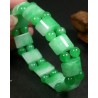 bracelet jade vert bamboo perles rondes stretch