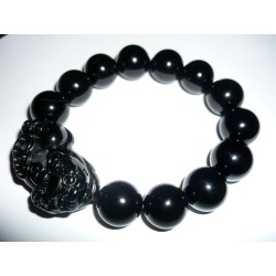 Bracelet Jade Noir Dragon Porte-Bonheur