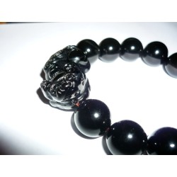 Bracelet Jade Noir Dragon Porte-Bonheur