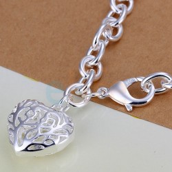 Bracelet argent .925 avec son coeur ajouré