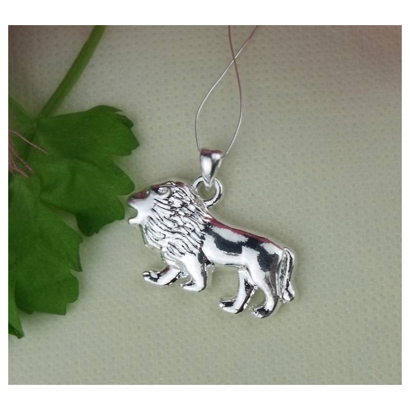 LION en argent .925 - collier pendentif