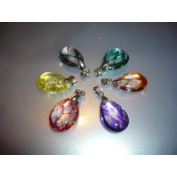 Lot de 6 Pendentifs Cristal Multicolore – Forme Goutte