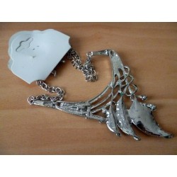  émail sur métal||Parure : Collier + Boucles d'oreilles fantaisies