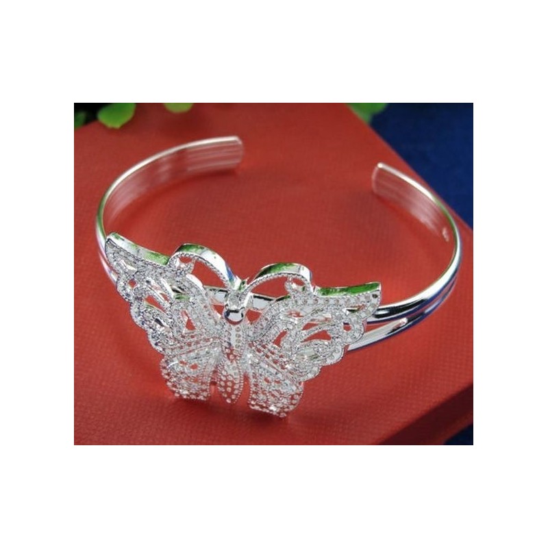 bracelet papillon argent 925 cisele bijou femme