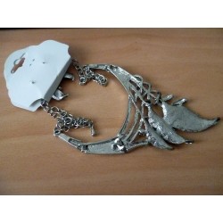  émail sur métal||Parure : Collier + Boucles d'oreilles fantaisies