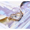  semi-rigide||Bracelet fantaisie avec son cœur central en strass