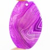 Pendentif en agate rose/violet monté avec sa bélière||Pendentif en agate rose/violet monté avec sa bélière