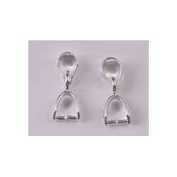 Pendentif en Agate bleue et blanche – Rectangulaire 62 x 33 mm