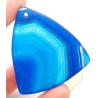 Pendentif triangulaire en Agate bleue – 47 x 43 mm