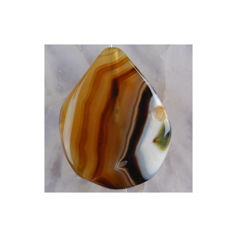 Pendentif perle AGATE monté avec sa bélière