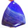 47x44x8 mm Pendentif AGATE BLEUE superbe monté avec sa bélière