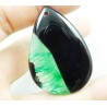 Pendentif en Agate verte et noire – 46 x 33 mm