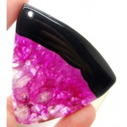 Pendentif Agate rose – Bijou en agate 49 x 46 mm