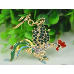  porte-clés " COQ " strass.||Bijou de sac
