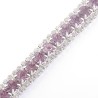 Plaqué argent : Bracelet aux zirconium pourpre / violet sertis