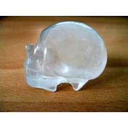 Crâne Cristal de Roche Naturel – Sculpture Quartz